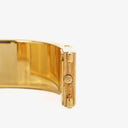 Hermes Green Equestrian Enamel and Gold Plated Loquet Bangle Quartz Watch L01.100
