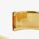 Hermes Green Equestrian Enamel and Gold Plated Loquet Bangle Quartz Watch L01.100