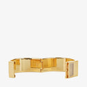 Hermes Green Equestrian Enamel and Gold Plated Loquet Bangle Quartz Watch L01.100