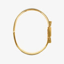 Hermes Green Equestrian Enamel and Gold Plated Loquet Bangle Quartz Watch L01.100