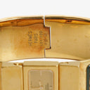 Hermes Green Equestrian Enamel and Gold Plated Loquet Bangle Quartz Watch L01.100
