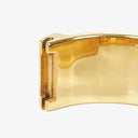 Hermes Green Equestrian Enamel and Gold Plated Loquet Bangle Quartz Watch L01.100