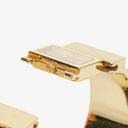 Hermes Green Equestrian Enamel and Gold Plated Loquet Bangle Quartz Watch L01.201