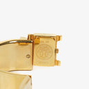 Hermes Green Equestrian Enamel and Gold Plated Loquet Bangle Quartz Watch L01.201