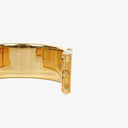 Hermes Green Equestrian Enamel and Gold Plated Loquet Bangle Quartz Watch L01.201