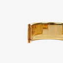 Hermes Green Equestrian Enamel and Gold Plated Loquet Bangle Quartz Watch L01.201