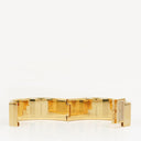 Hermes Green Equestrian Enamel and Gold Plated Loquet Bangle Quartz Watch L01.201
