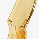 Hermes Green Equestrian Enamel and Gold Plated Loquet Bangle Quartz Watch L01.201