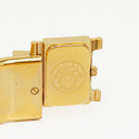 Hermes Green Equestrian Enamel and Gold Plated Loquet Bangle Quartz Watch L01.201