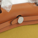 Hermes Herbag 31 Zip Retourne PM Vache Hunter Military Toile Ginger Naturel