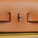 Hermes Herbag 31 Zip Retourne PM Vache Hunter Military Toile Ginger Naturel