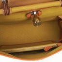 Hermes Herbag 31 Zip Retourne PM Vache Hunter Military Toile Ginger Naturel