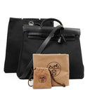 Hermes Herbag Black Toile Vache Hunter MM 2 In 1 Bag, 2000