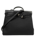 Hermes Herbag Black Toile Vache Hunter MM 2 In 1 Bag, 2000