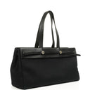Hermes Herbag Cabas Black Toile Vache Hunter MM 2 In 1 Bag