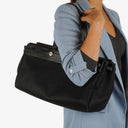 Hermes Herbag Cabas Black Toile Vache Hunter MM 2 In 1 Bag