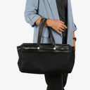 Hermes Herbag Cabas Black Toile Vache Hunter MM 2 In 1 Bag