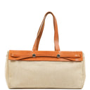 Hermes Herbag Cabas Canvas Vache Hunter MM 2 In 1 Bag