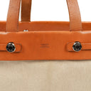 Hermes Herbag Cabas Canvas Vache Hunter MM 2 In 1 Bag
