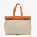 Hermes Herbag Cabas Canvas Vache Hunter MM 2 In 1 Bag