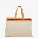 Hermes Herbag Cabas Canvas Vache Hunter MM 2 In 1 Bag