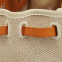 Hermes Herbag Cabas Canvas Vache Hunter MM 2 In 1 Bag