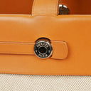 Hermes Herbag Cabas Canvas Vache Hunter MM 2 In 1 Bag