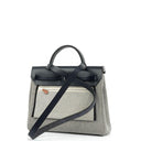 Hermès Herbag Horseshoe Stamp (HSS) Zip PM In Bleu Indigo Vache Hunter And Criss Viking Toile With Palladium Hardware
