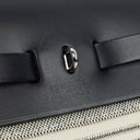 Hermès Herbag Horseshoe Stamp (HSS) Zip PM In Bleu Indigo Vache Hunter And Criss Viking Toile With Palladium Hardware