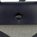 Hermès Herbag Horseshoe Stamp (HSS) Zip PM In Bleu Indigo Vache Hunter And Criss Viking Toile With Palladium Hardware