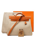 Hermes Herbag Natural Toile Vache Hunter MM 2 In 1 Bag, 1999