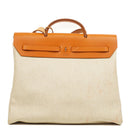 Hermes Herbag Natural Toile Vache Hunter MM 2 In 1 Bag, 1999