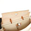 Hermes Herbag Natural Toile Vache Hunter MM 2 In 1 Bag, 1999