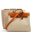 Hermes Herbag Natural Toile Vache Hunter MM 2 In 1 Bag