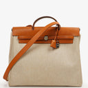 Hermes Herbag Natural Toile Vache Hunter MM 2 In 1 Bag