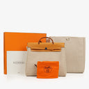 Hermes Herbag Natural Toile Vache Hunter MM 2 In 1 Bag