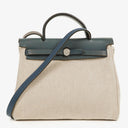 Hermes Herbag Navy Toile Vache Hunter PM 2 Way Bag