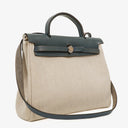 Hermes Herbag Navy Toile Vache Hunter PM 2 Way Bag