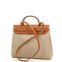 Hermes Herbag PM Vache Hunter Criss Viking 30 Ecru Beige Naturel 2 Way Bag Palladium Hardware