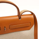 Hermes Herbag PM Vache Hunter Criss Viking 30 Ecru Beige Naturel 2 Way Bag Palladium Hardware