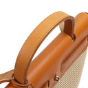 Hermes Herbag PM Vache Hunter Criss Viking 30 Ecru Beige Naturel 2 Way Bag Palladium Hardware