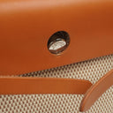 Hermes Herbag PM Vache Hunter Criss Viking 30 Ecru Beige Naturel 2 Way Bag Palladium Hardware
