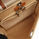 Hermes Herbag PM Vache Hunter Criss Viking 30 Ecru Beige Naturel 2 Way Bag Palladium Hardware