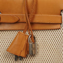 Hermes Herbag PM Vache Hunter Criss Viking 30 Ecru Beige Naturel With Palladium Hardware