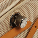 Hermes Herbag PM Vache Hunter Criss Viking 30 Ecru Beige Naturel With Palladium Hardware