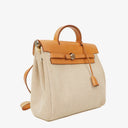 Hermes Herbag PM Vache Hunter Criss Viking Ecru Beige Naturel 2 Way Backpack
