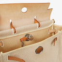 Hermes Herbag PM Vache Hunter Criss Viking Ecru Beige Naturel 2 Way Backpack