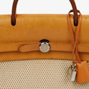 Hermes Herbag PM Vache Hunter Criss Viking Ecru Beige Naturel 2 Way Backpack With Palladium Hardware