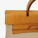 Hermes Herbag PM Vache Hunter Criss Viking Ecru Beige Naturel 2 Way Backpack With Palladium Hardware