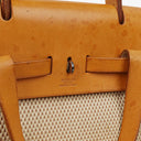 Hermes Herbag PM Vache Hunter Criss Viking Ecru Beige Naturel 2 Way Backpack With Palladium Hardware